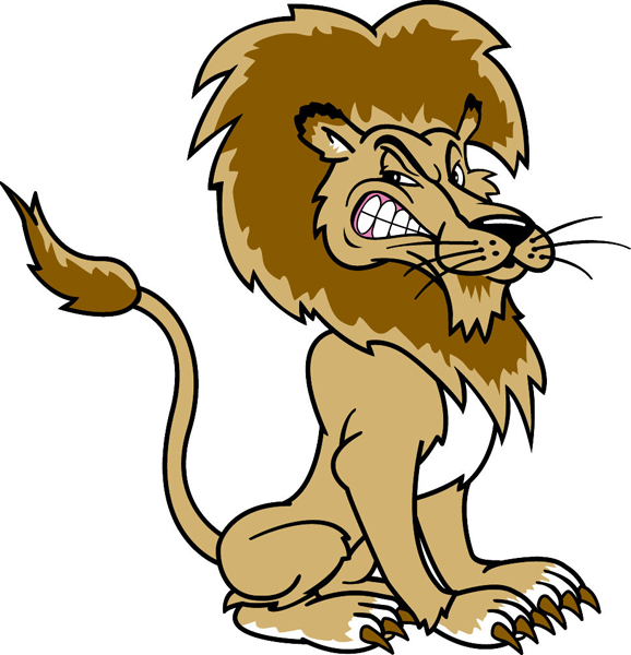 Lion team mascot vinyl sports decal. Make it your own. Lion 3